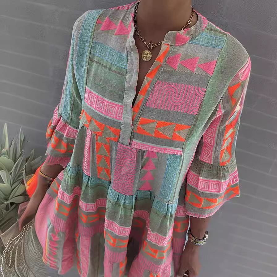 Sienna | Vibrant Flattering Boho Dress