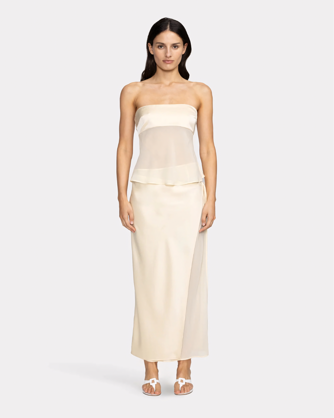 Fideline | Ivory Sheer Gown