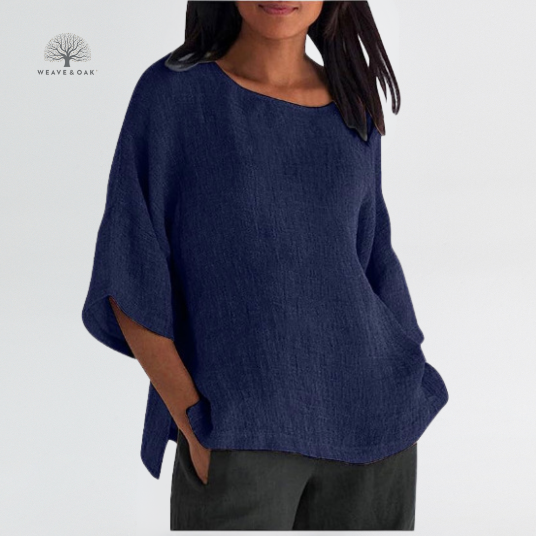 Isla | Effortlessly Flattering Cotton-Linen Top