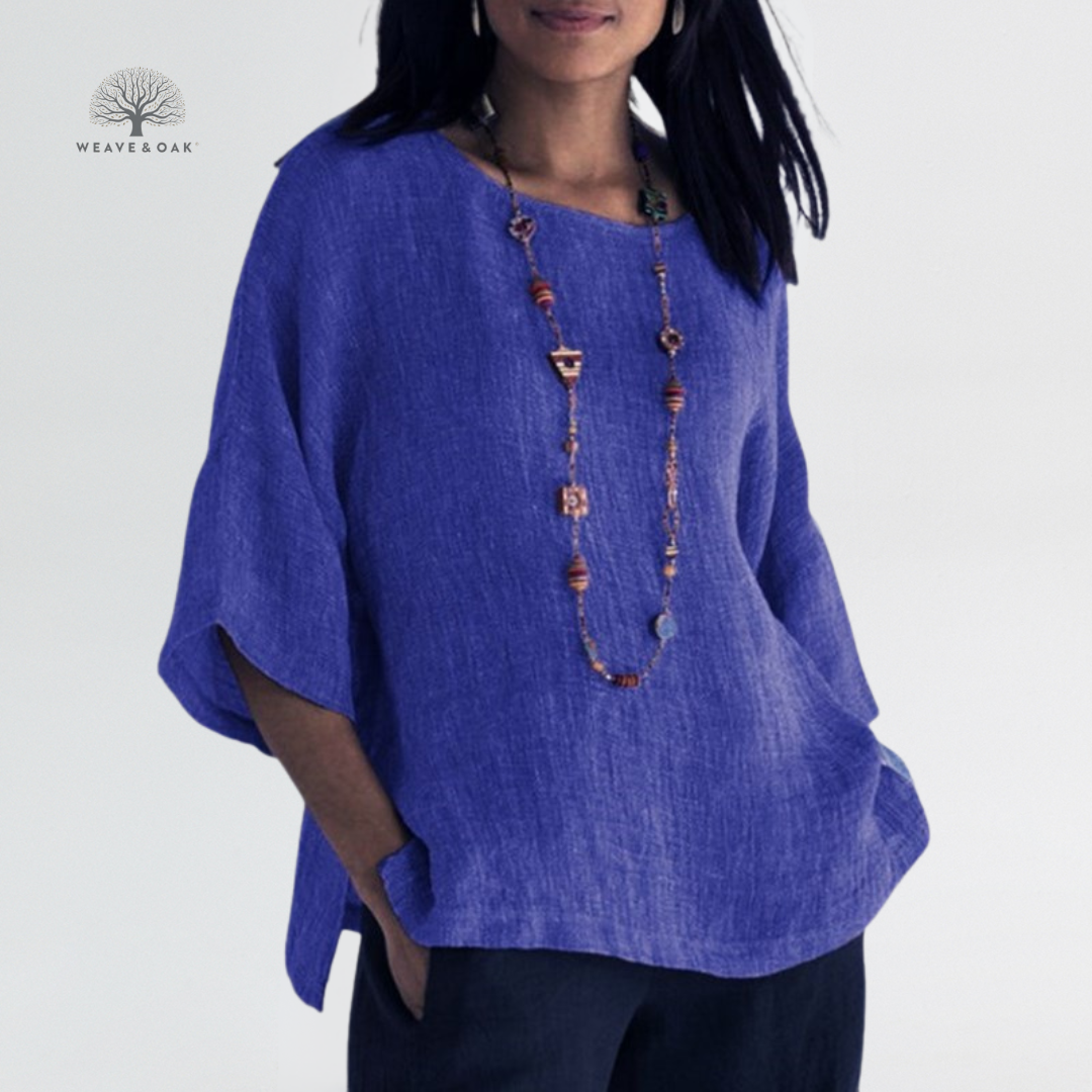 Isla | Effortlessly Flattering Cotton-Linen Top