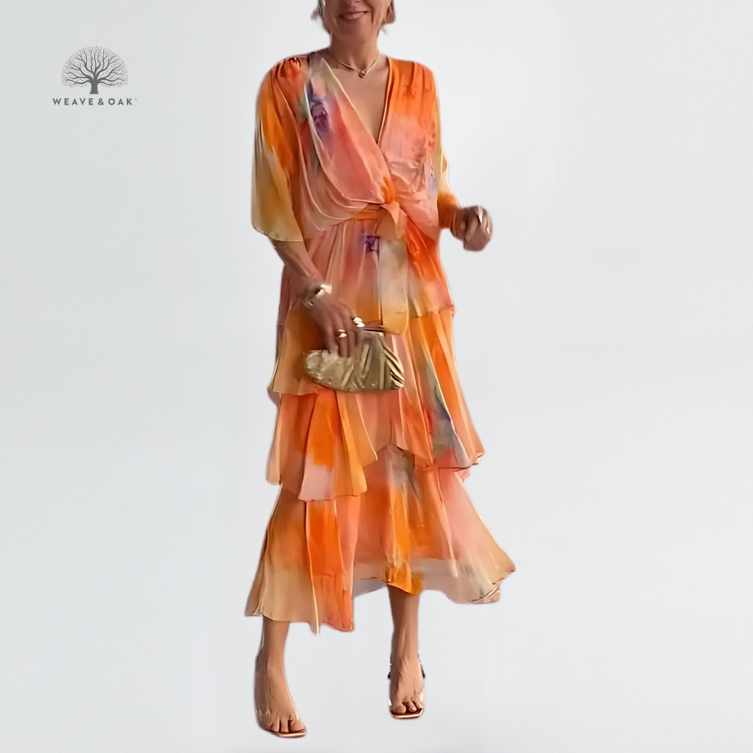 Amara | Tummy-Flattering Tiered Chiffon Dress