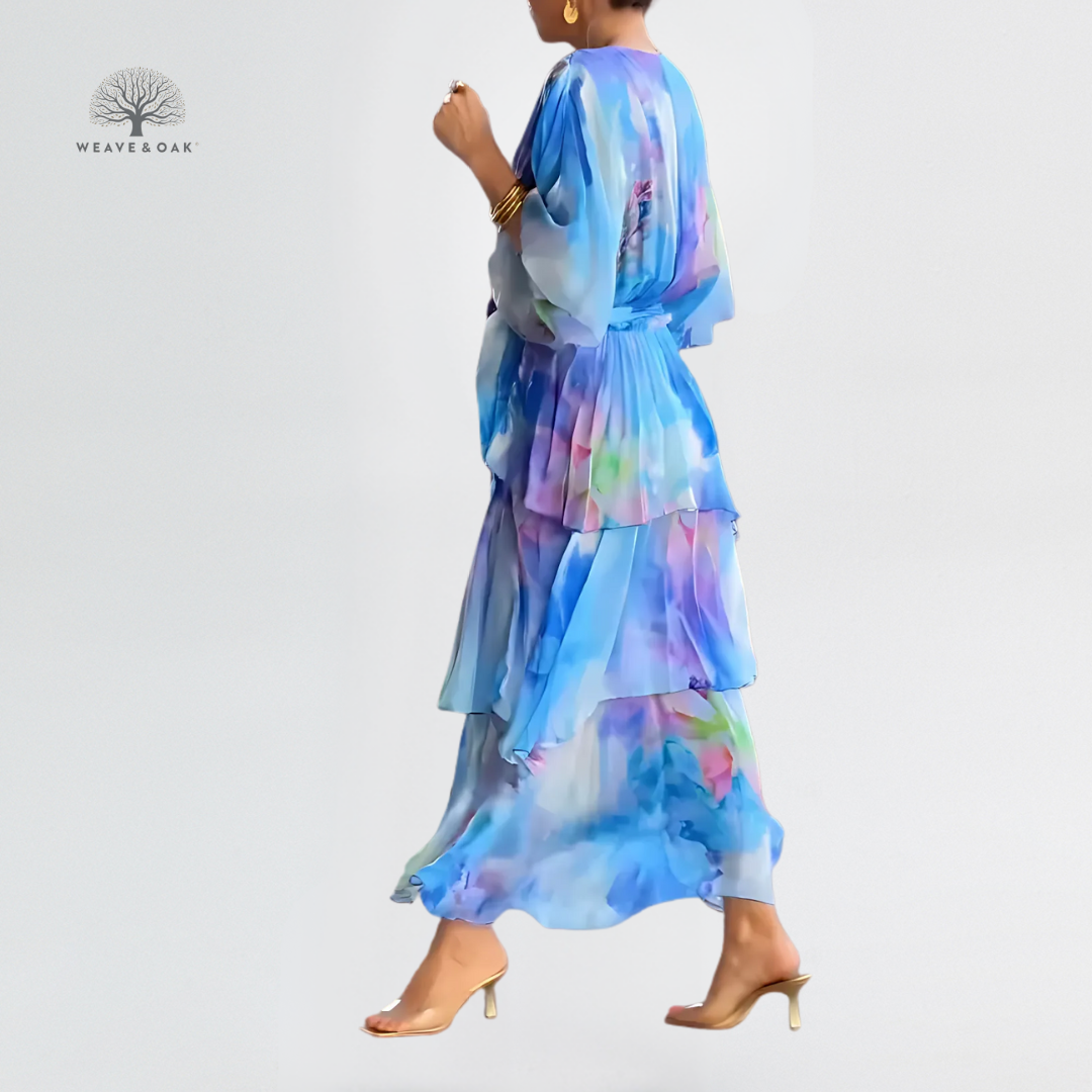 Amara | Tummy-Flattering Tiered Chiffon Dress