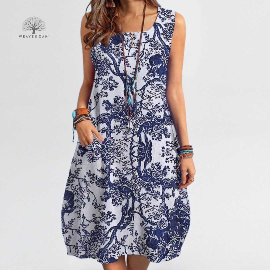 Irene | Loose Printed Flattering Midi Dress