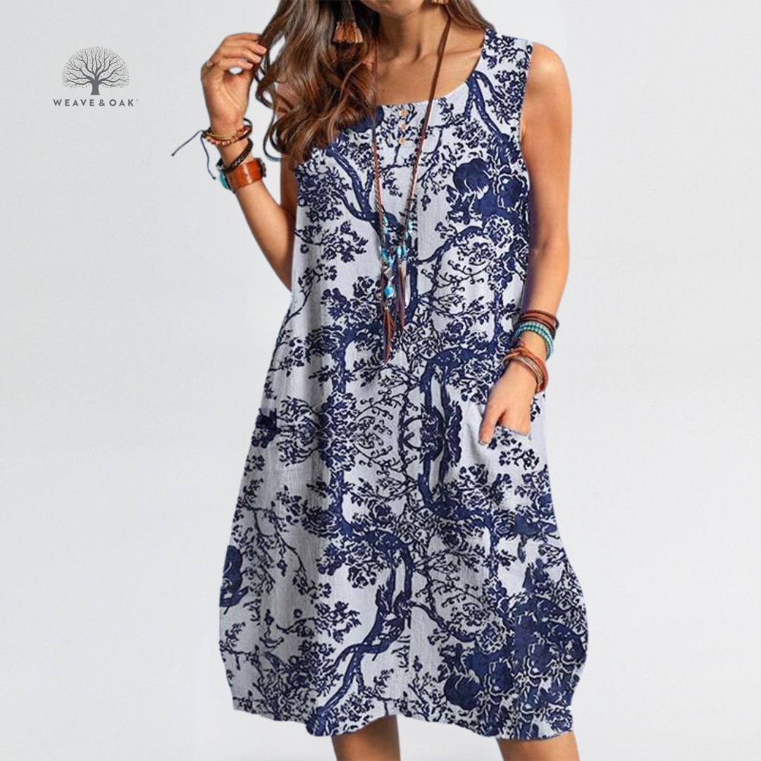 Irene | Loose Printed Flattering Midi Dress
